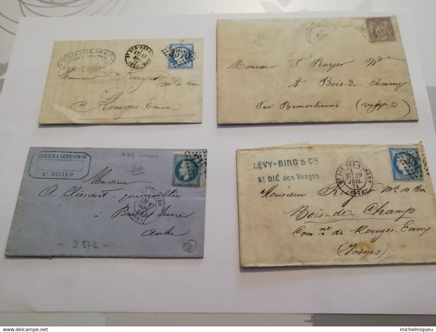 34993  LOT DE 4 LETTRES 19°SIECLE - Unclassified