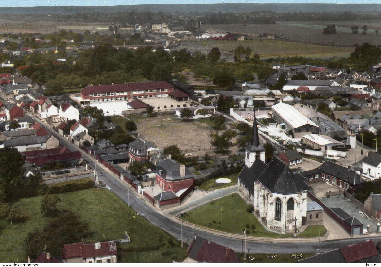 FEUQUIERES - Vue Aérienne, L'Eglise - Feuquieres En Vimeu