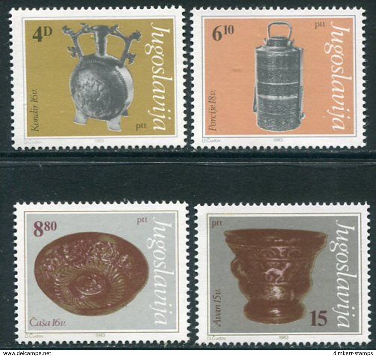 YUGOSLAVIA 1983 Museum Exhibits MNH / **.  Michel 1969-72 - Neufs