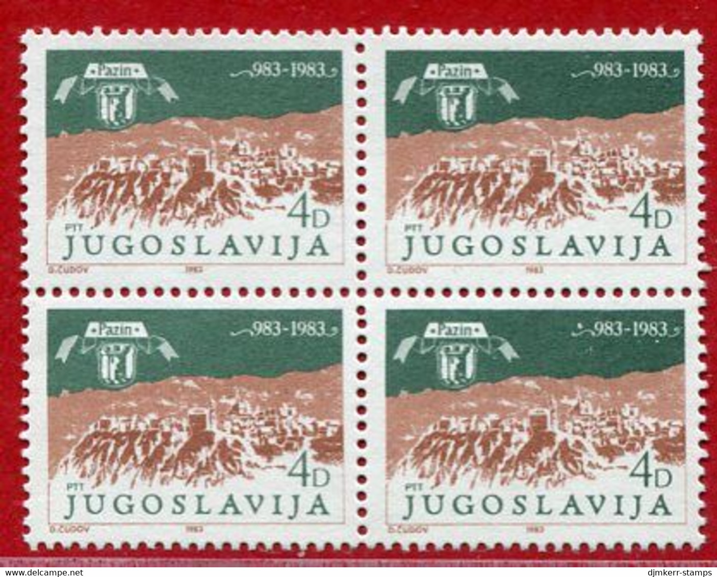 YUGOSLAVIA 1983 Millenary Of Pazin Block Of 4 MNH / **.  Michel 1994 - Unused Stamps