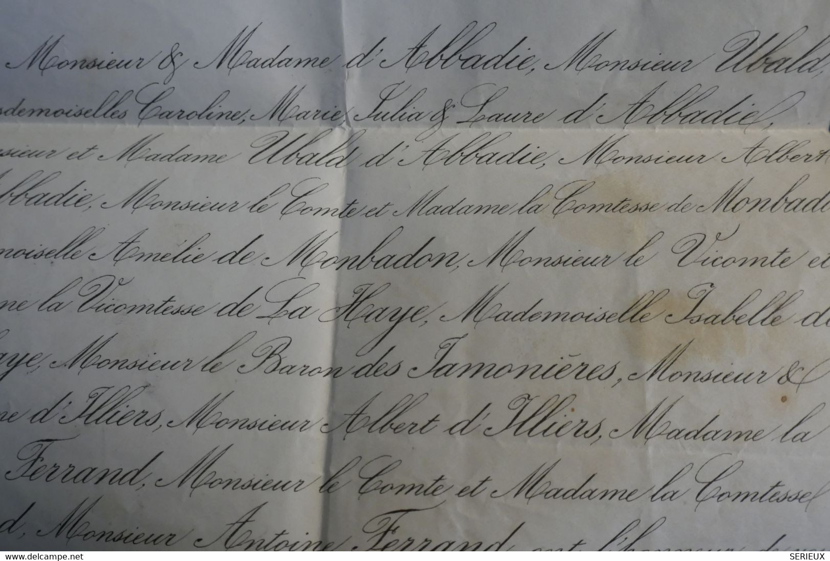 R1 FRANCE BELLE LETTRE RARE 1851 POUR CASTELNAU + N°1 + AFFRANCHISSEMENT INTERESSANT - 1849-1850 Cérès