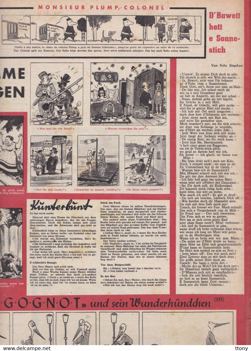 Revue Illustrée De La Famille  Cigognes 1948  édition Strasbourg    Großes Illustriertes Familienmagazin Auf Deutsch - Enfants & Adolescents