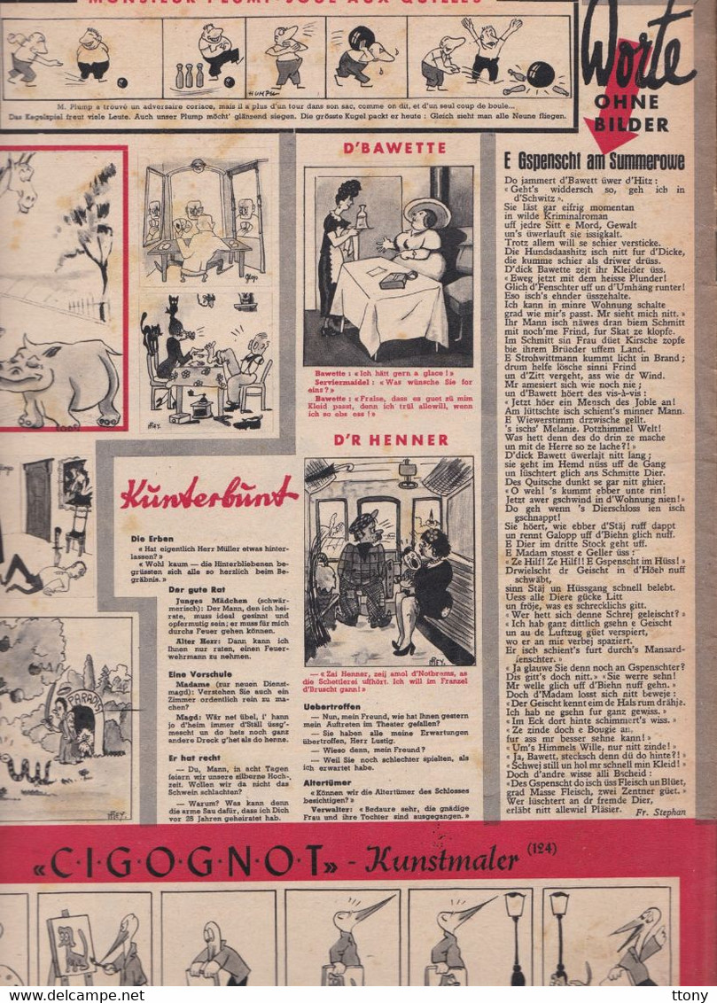 Revue Illustrée De La Famille  Cigognes 1948  édition Strasbourg    Großes Illustriertes Familienmagazin Auf Deutsch - Kinder- En Jeugdtijdschriften