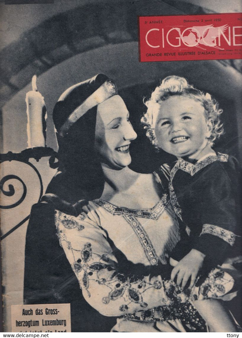Revue Illustrée De La Famille  Cigognes 1950  édition Strasbourg    Großes Illustriertes Familienmagazin Auf Deutsch - Bambini & Adolescenti