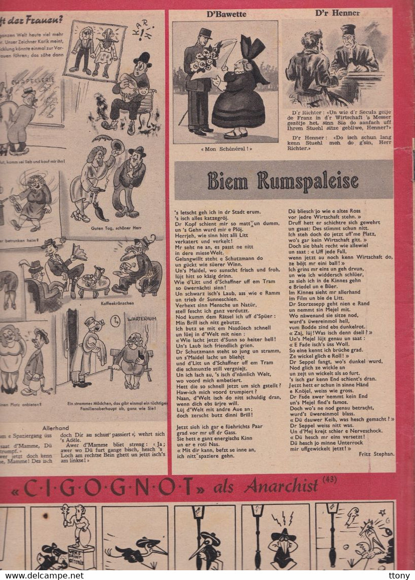 Revue Illustrée De La Famille Cigognes 1946  édition Strasbourg  Illustriertes Familienmagazin Auf Deutsch Et French - Kinder- & Jugendzeitschriften