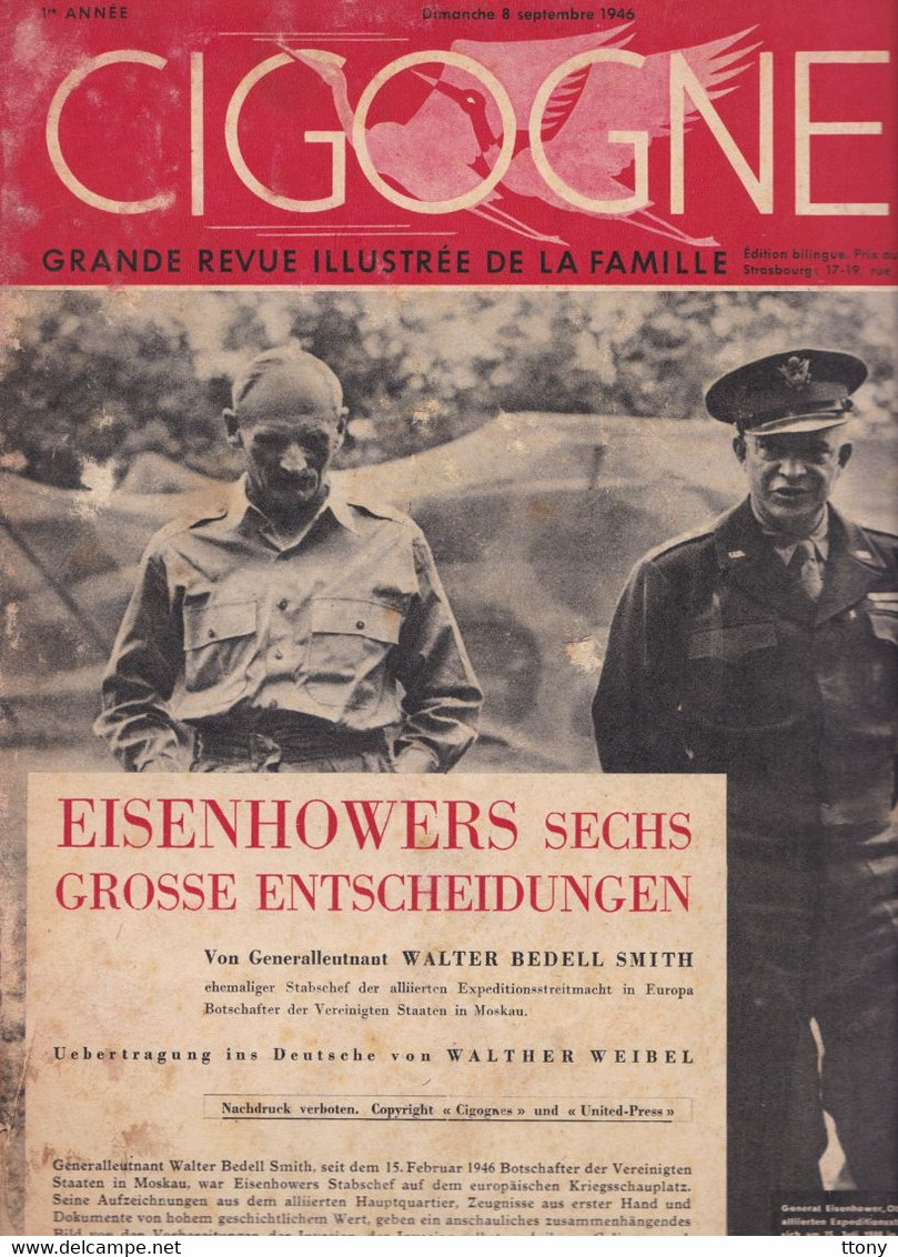 Revue Illustrée De La Famille Cigognes 1946  édition Strasbourg  Illustriertes Familienmagazin Auf Deutsch Et French - Enfants & Adolescents