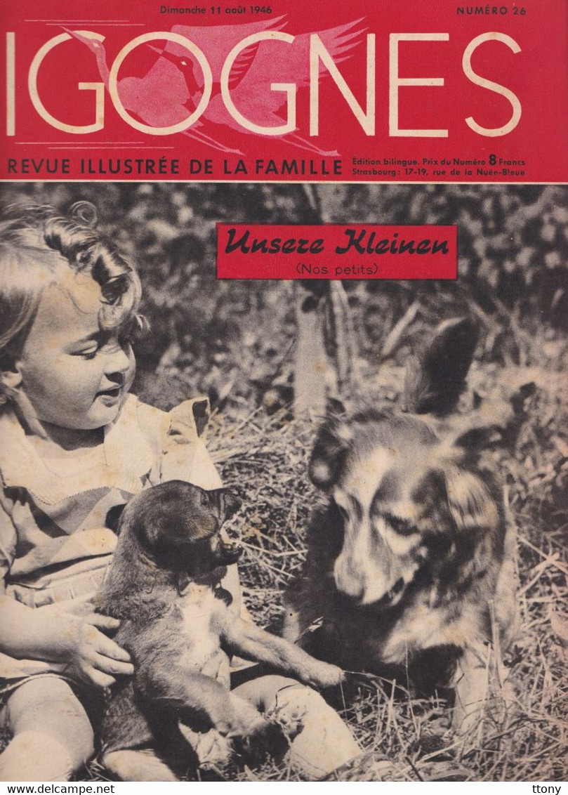 Revue Illustrée De La Famille Cigognes 1946  édition Strasbourg  Illustriertes Familienmagazin Auf Deutsch Et French - Kids & Teenagers