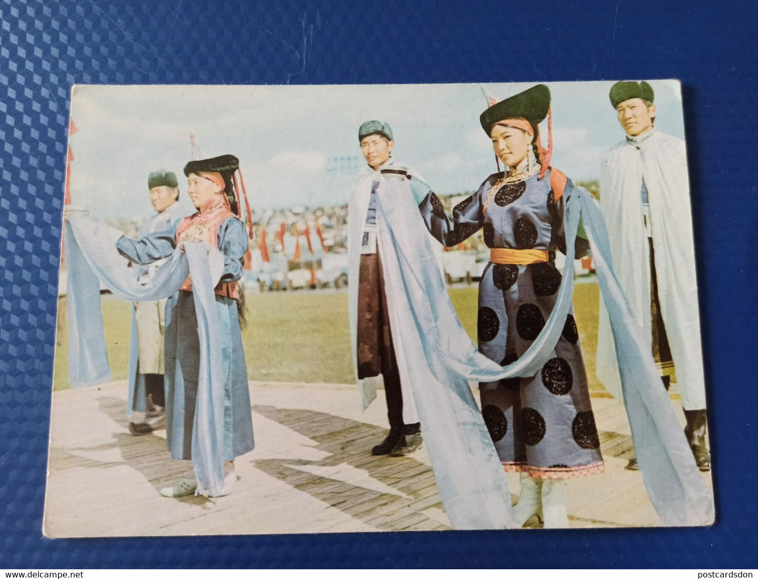 Mongolia.  Traditional Dance   - Old Postcard 1970s  - Costume - Mongolei