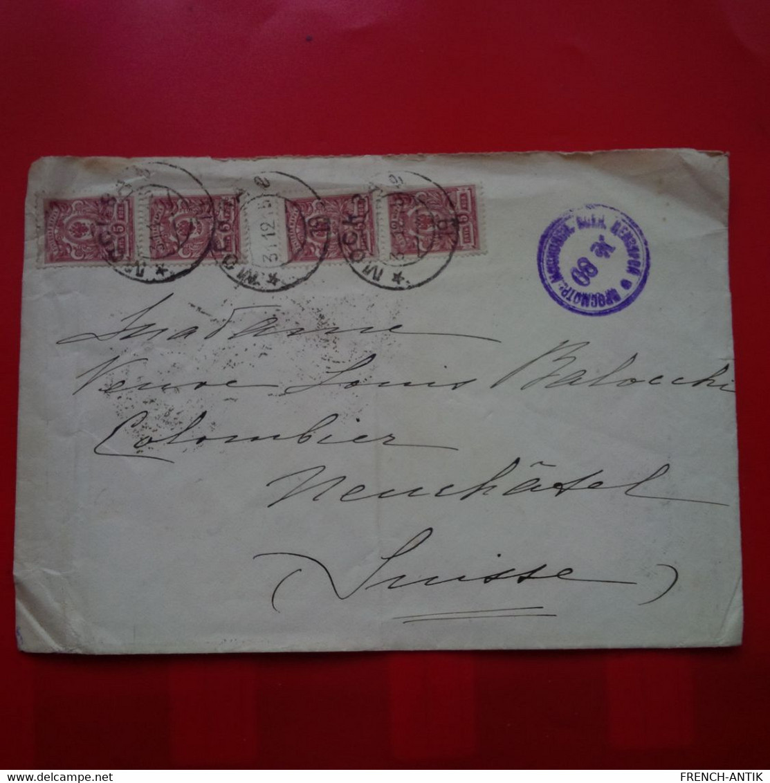 LETTRE RUSSIE MOSCOU POUR NEUCHATEL SUISSE 1915 - Storia Postale