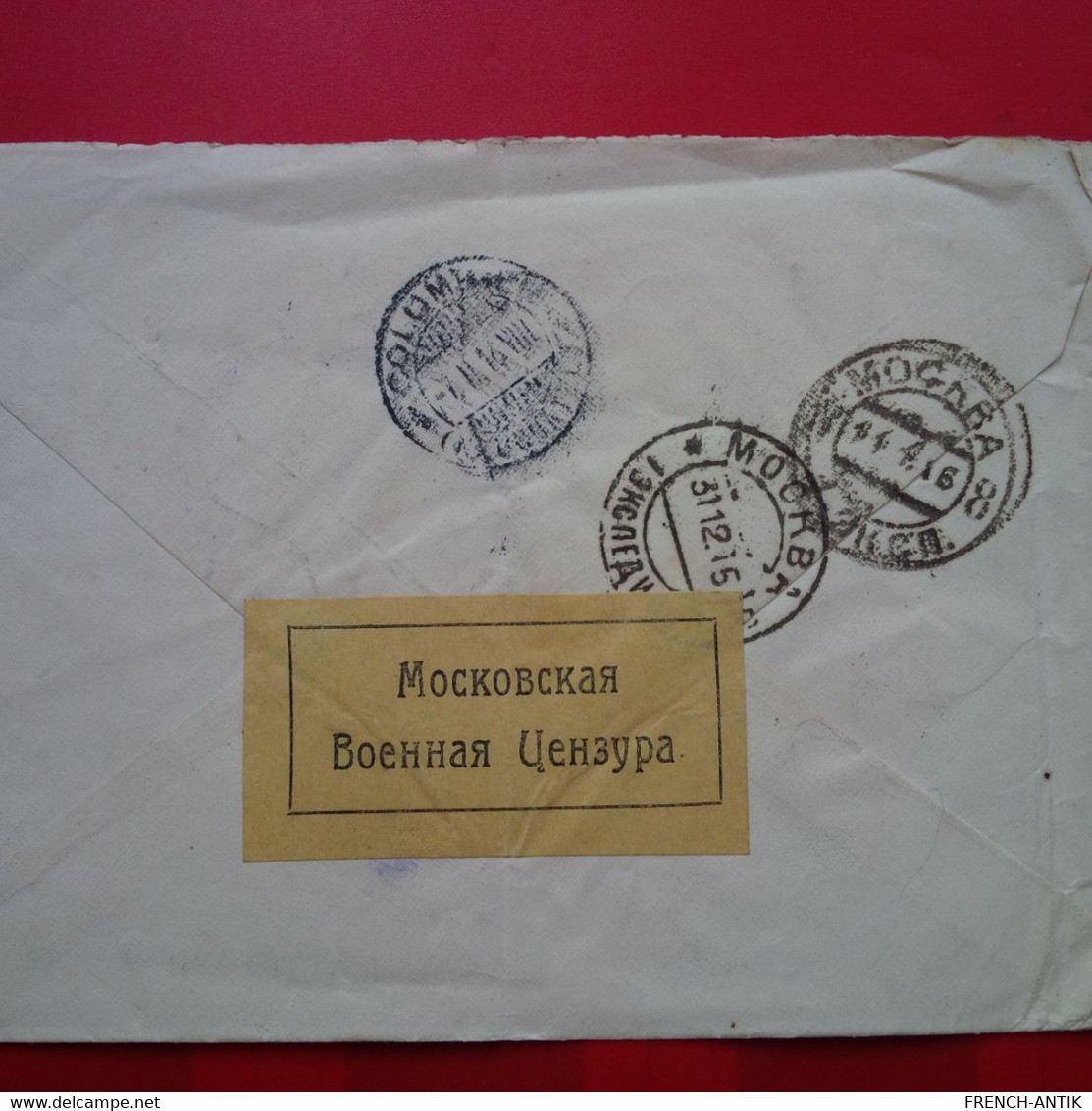 LETTRE RUSSIE MOSCOU POUR NEUCHATEL SUISSE 1915 - Storia Postale