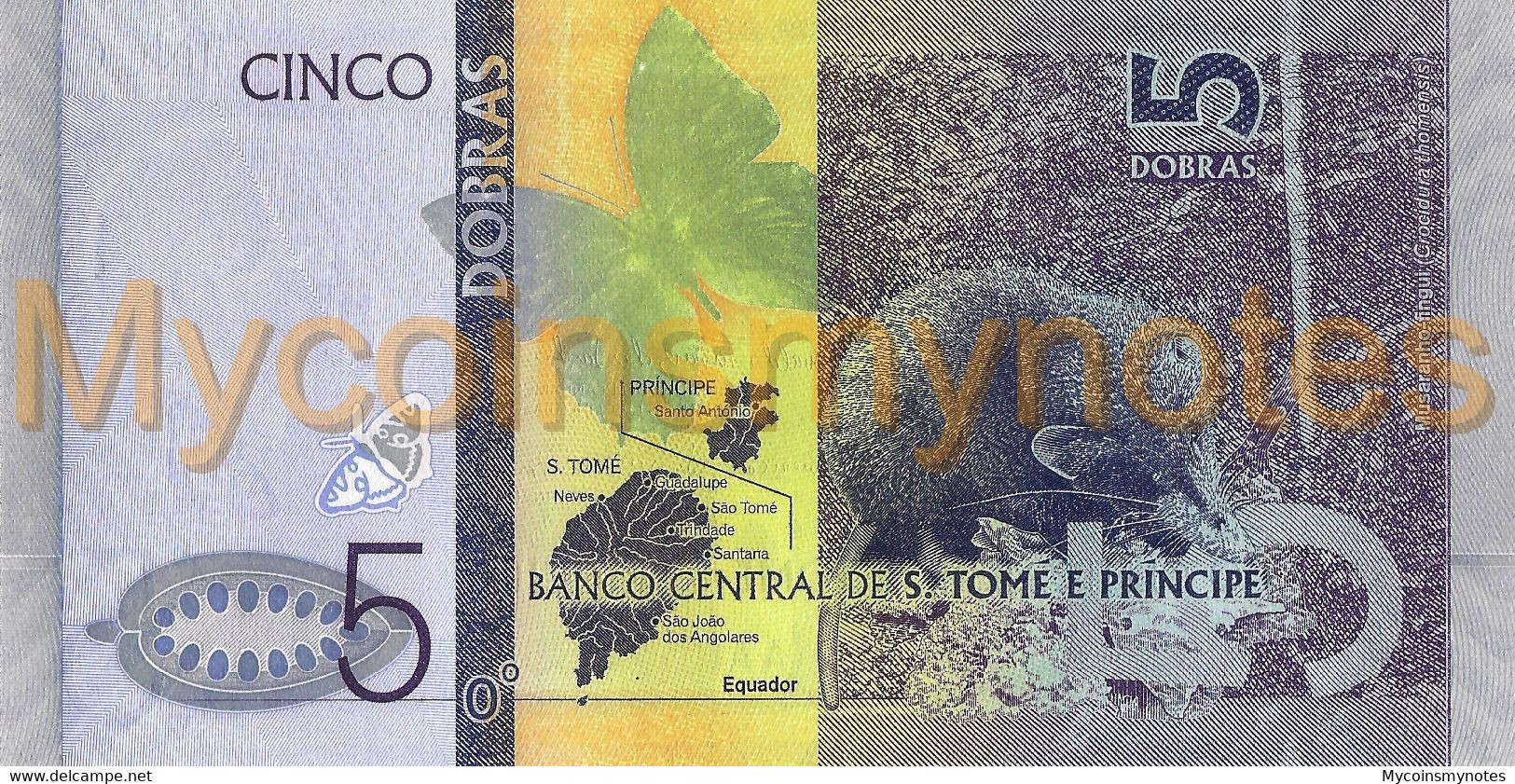 SÃO TOMÉ And PRÍNCIPE, 5 Dobras, PNEW, 2021, Prefix AA, Paper, UNC - Sao Tomé Et Principe