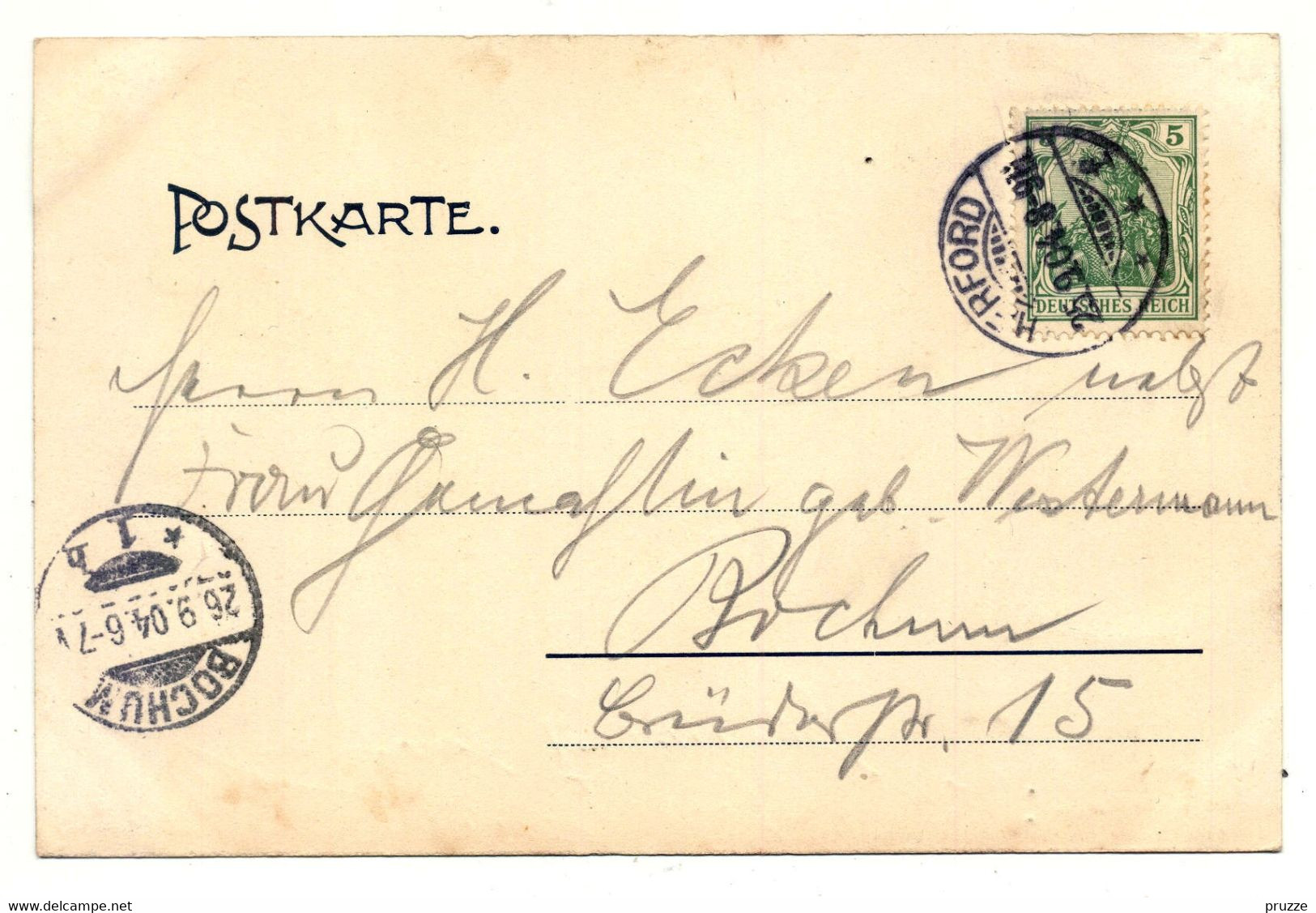 Herford 1904, Waldfrieden - Nach Bochum - Herford