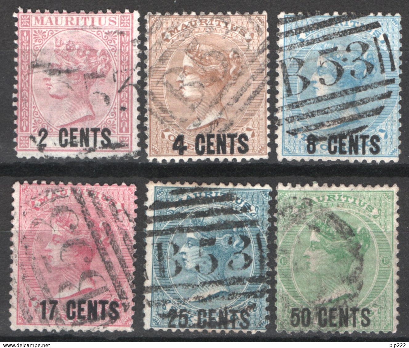 Mauritius 1878 Y.T.47/49,51,52,54 O/used VF/F - Mauritius (...-1967)