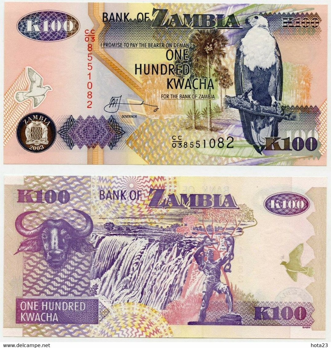 ZAMBIA -100 Kwacha  - 2003   - Pick N° 38b - UNC - Zambie