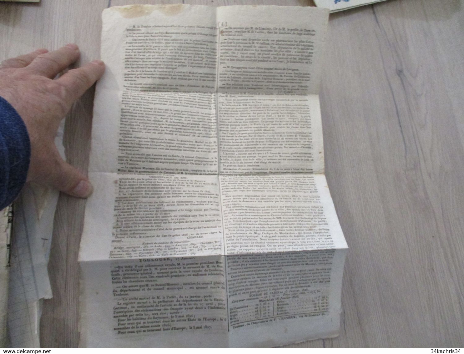 Journal Politique Et Littéraire De Toulouse Et Haute Garonne 17/01/1823 Affaires Intérieures Extérieures Et Régionales - 1800 - 1849