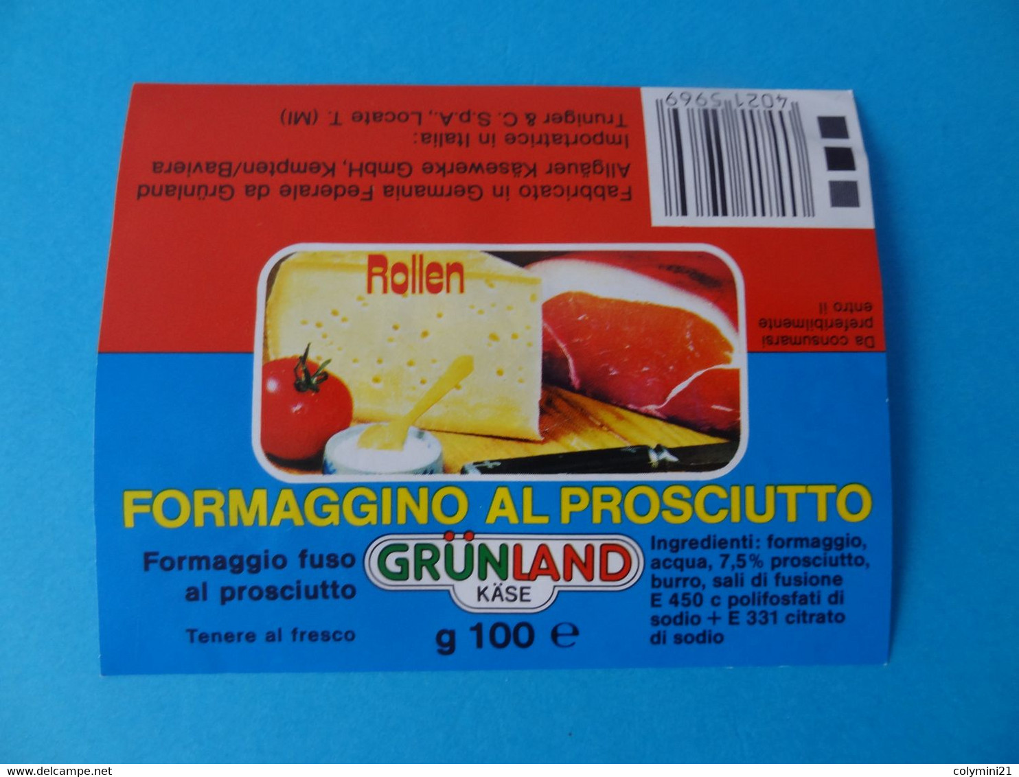 Etiquette De Fromage Grunland Allemagne - Kaas