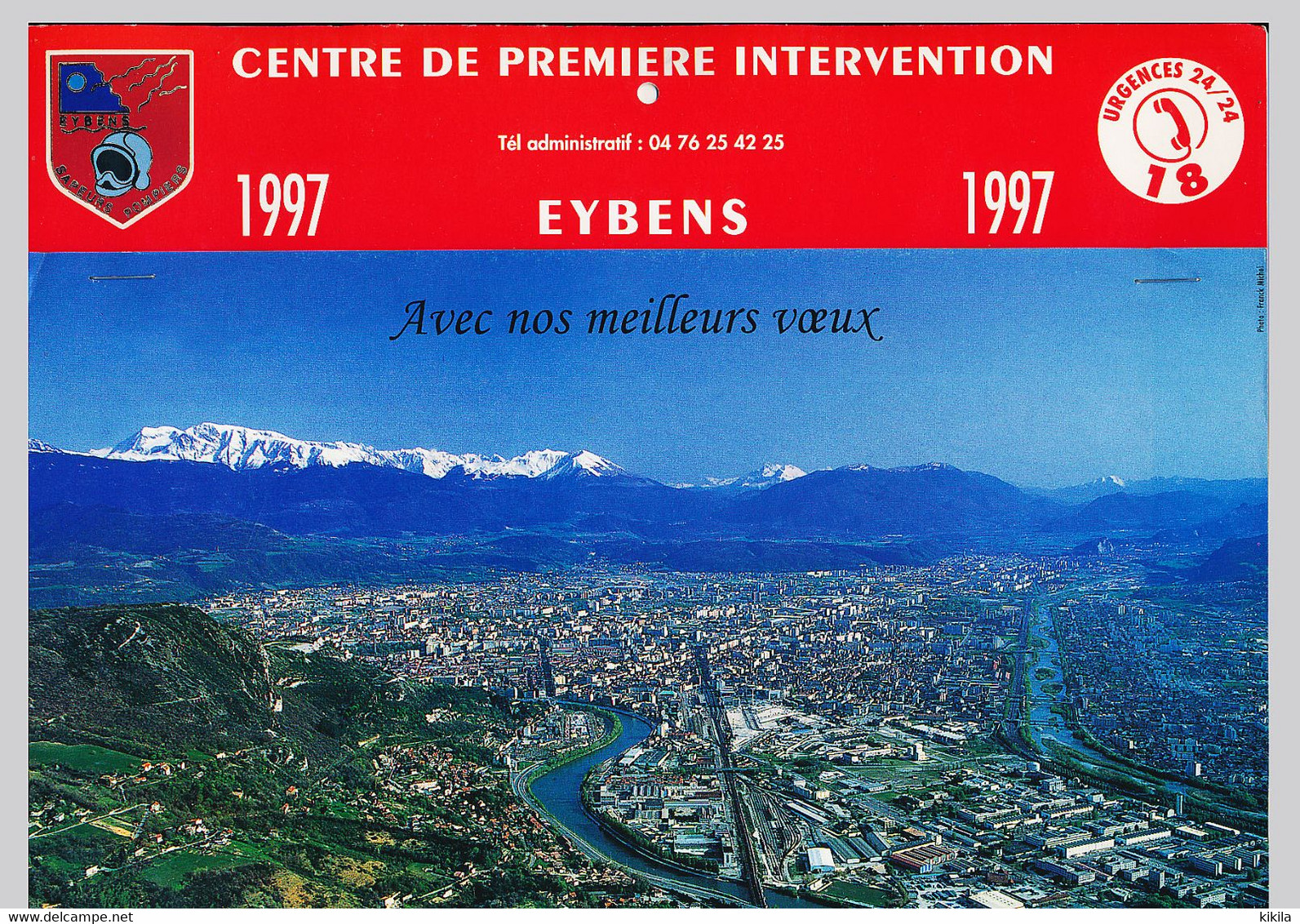 Calendrier Grand Format 1997 Des SAPEURS POMPIERS  D'Eybens  Isère - Grossformat : 1991-00