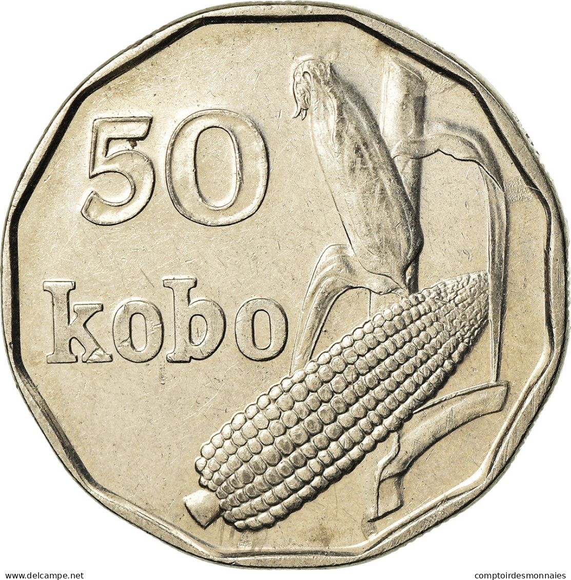 Monnaie, Nigéria, Elizabeth II, 50 Kobo, 1991, TTB, Nickel Plated Steel - Nigeria