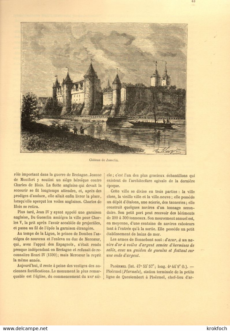 Morbihan - Réédition Ouvrage De 1882 Malte-Brun - 60 Pages Illustrées - Grand Format 32 X 23 Cm - Bretagne - Geografía