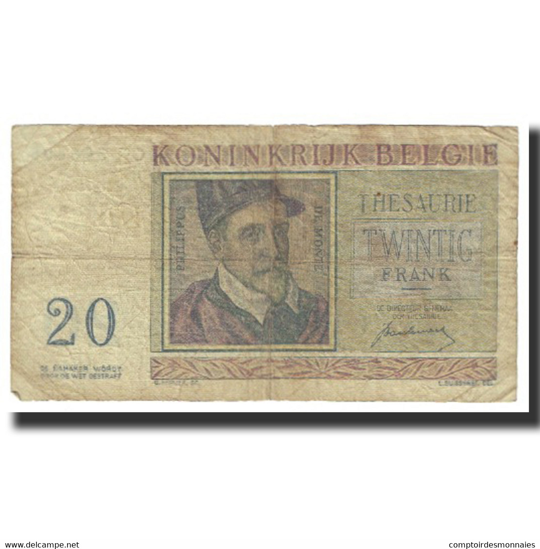 Billet, Belgique, 20 Francs, 1950, 1950-07-01, KM:132b, TB - 20 Francs