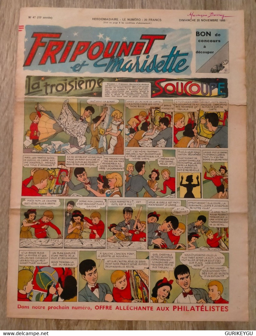 Fripounet Et Marisette N° 47  Sylvain Sylvette  20/11/1955 - Sylvain Et Sylvette