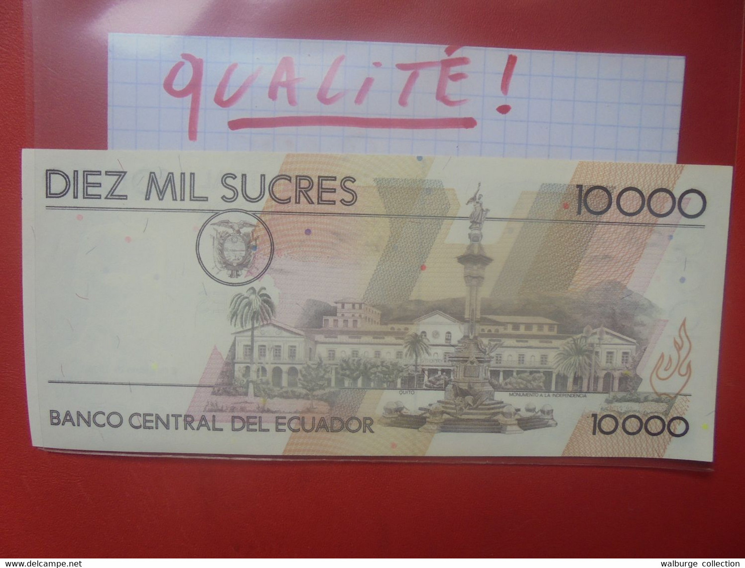 EQUATEUR 10.000 SUCRES 1995 Neuf-UNC (B.26) - Equateur