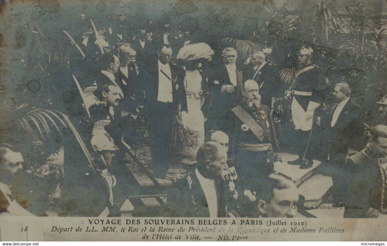 Voyage Des Souverains Belges à Paris (Juillet 1910) - Réceptions