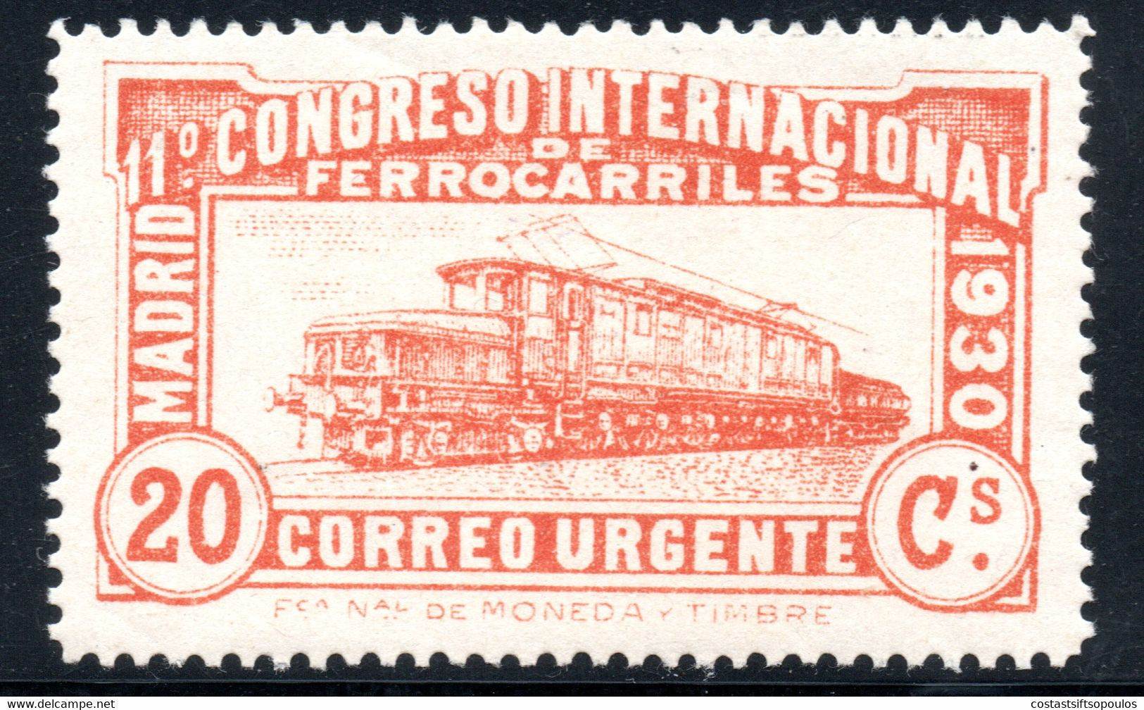 553.SPAIN.1930 RAILWAY CONGRESS.#482,SC.E6,MNH - Espresso