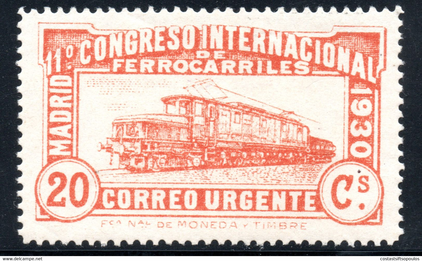 553.SPAIN.1930 RAILWAY CONGRESS.#482,SC.E6,MNH - Eilbriefmarken