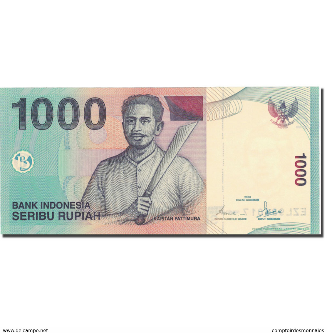 Billet, Indonésie, 1000 Rupiah, 2000, 2000, KM:141i, NEUF - Indonésie