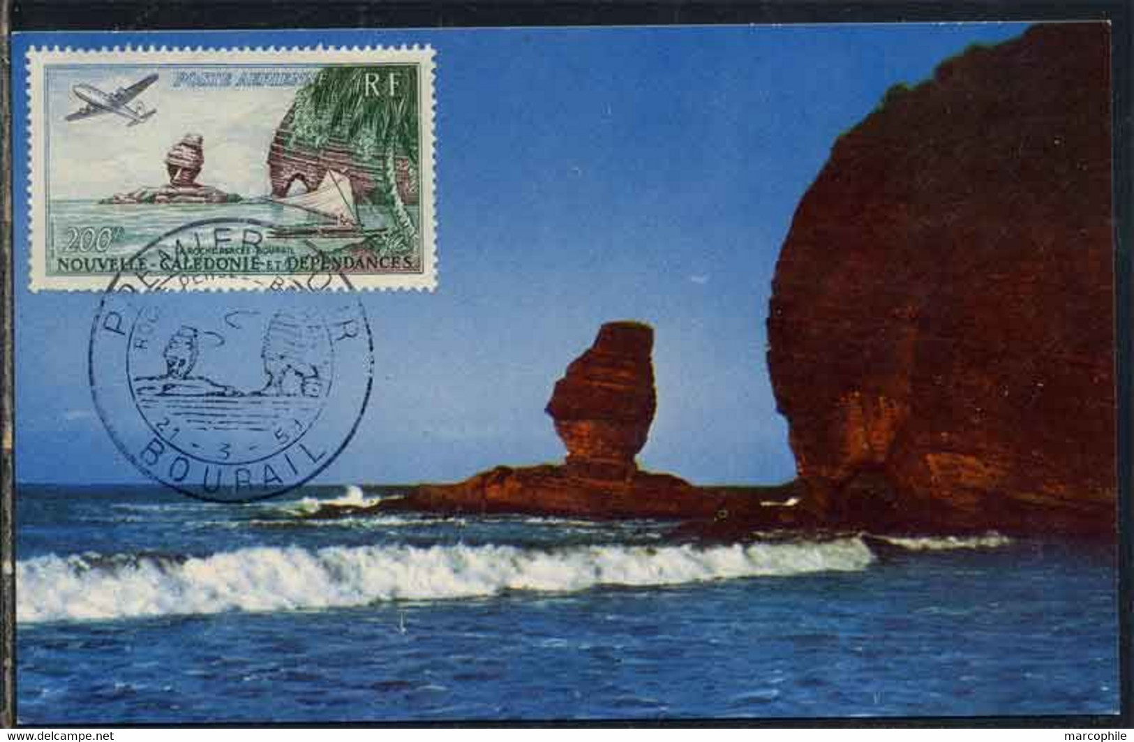 NOUVELLE CALEDONIE - BOURAIL  / 1959 CARTE MAXIMUM PREMIER JOUR DU PA # 72 (ref 8742d) - Cartoline Maximum