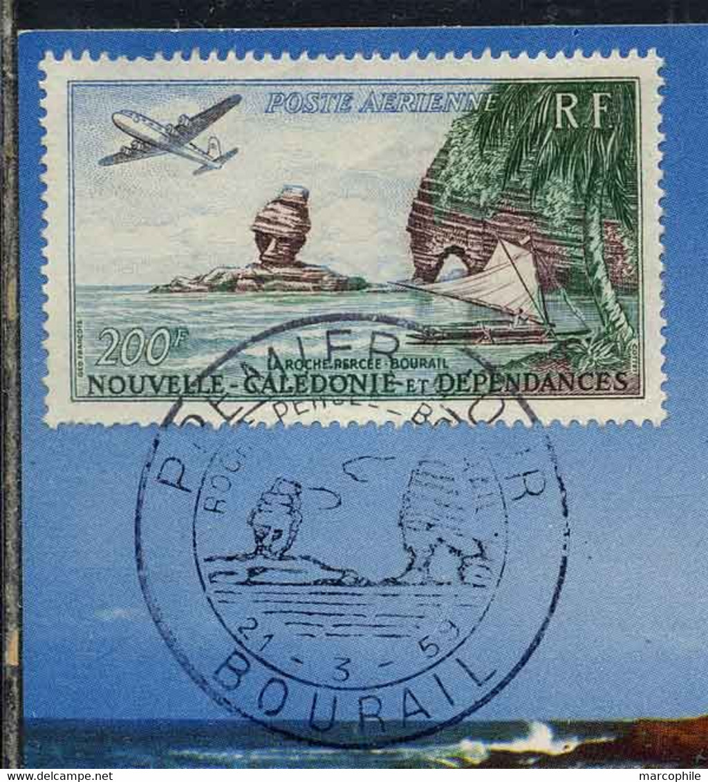 NOUVELLE CALEDONIE - BOURAIL  / 1959 CARTE MAXIMUM PREMIER JOUR DU PA # 72 (ref 8742d) - Cartes-maximum