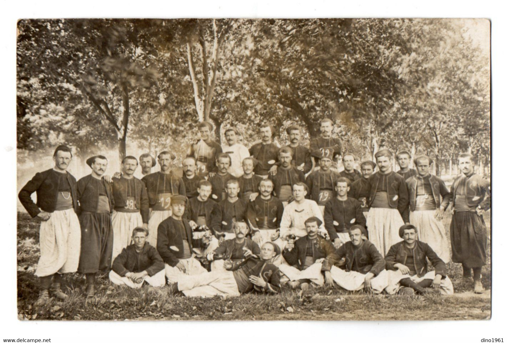 CPA 3241 - MILITARIA - Carte Photo Militaire - Un Groupe De Zouaves - Personen