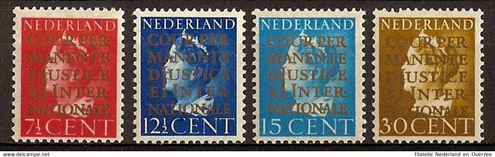 Nederland 1940 Dienst 16/19 Postfris/MNH Cour Permanente De Justice, Service Stamps - Dienstzegels
