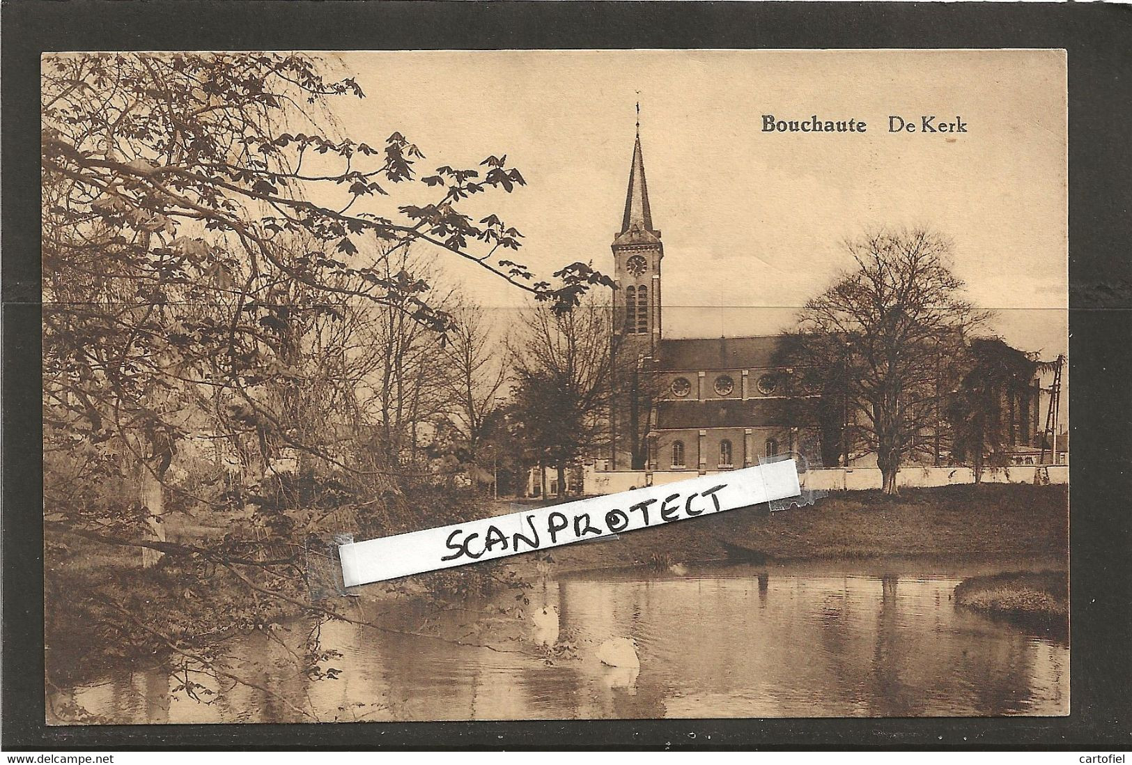 BOUCHAUTE-BOEKHOUTE-KERK-UITGAVE DEHAECK-VERZONDEN-1937-ZELDZAME KAART-ZIE DE 2 SCANS-TOP ! ! ! - Assenede