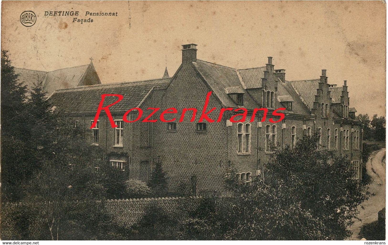 Deftinge Lierde Facade Kostschool Der Zusters H. Vicentius à Paulo CPA Zeldzaam 1921 - Lierde