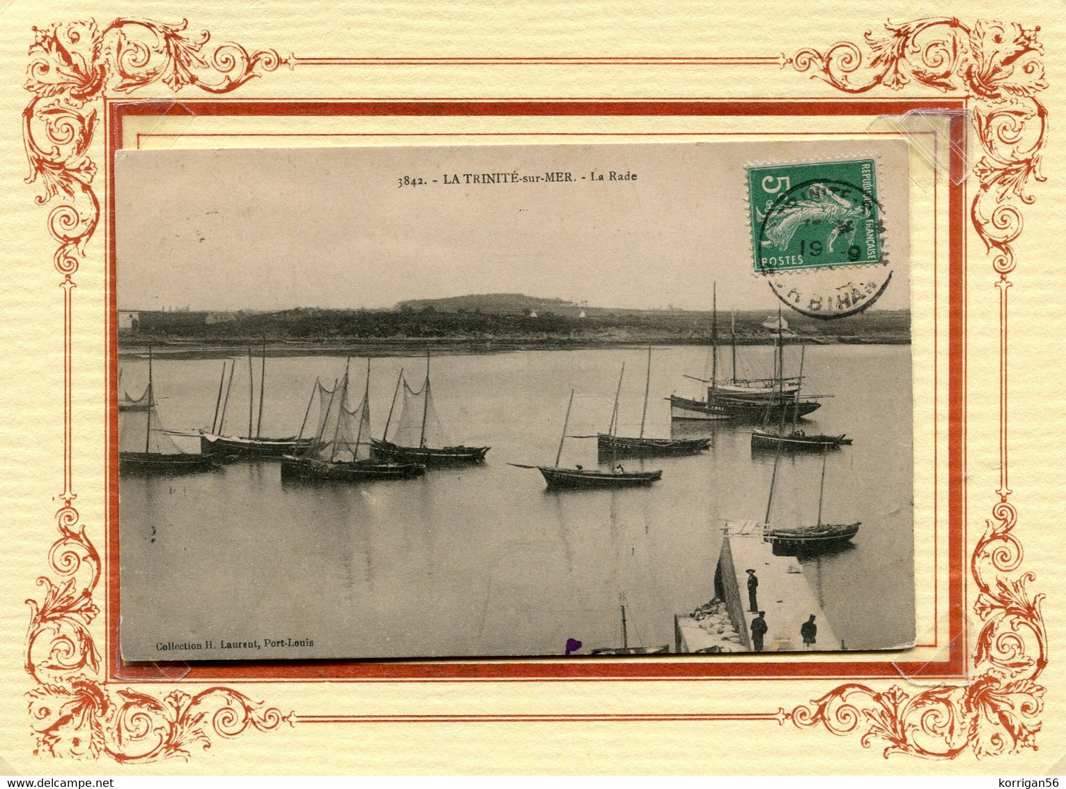 LA TRINITE SUR MER    *** SARDINIERS ET LEURS FILETS VERS 1910 *** - La Trinite Sur Mer