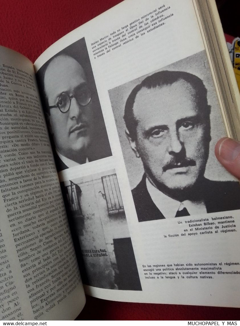 SPAIN ESPAÑA LIBRO HISTORIA DEL FRANQUISMO RICARDO DE LA CIERVA ORÍGENES Y CONFIGURACIÓN 1939-1945, 436 PÁGINAS..FRANCO.