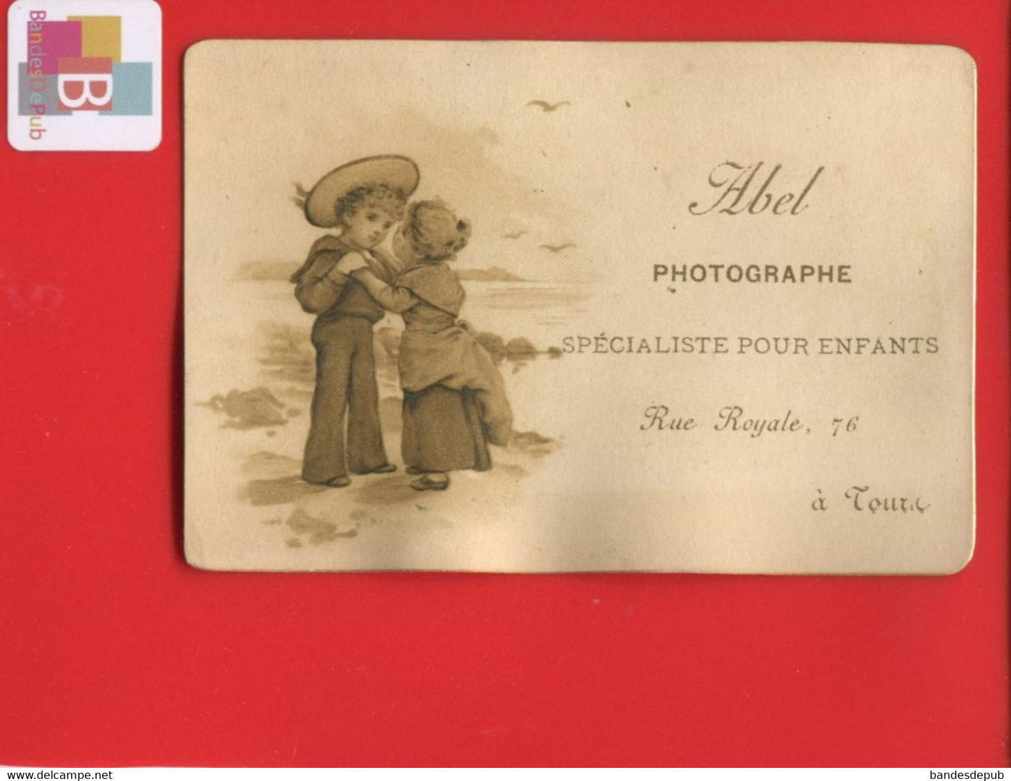 Tour ABEL Photographe Carte De Visite Chromo Circa 1890, Rue Royale Spécialiste Pour Enfants - Autres & Non Classés