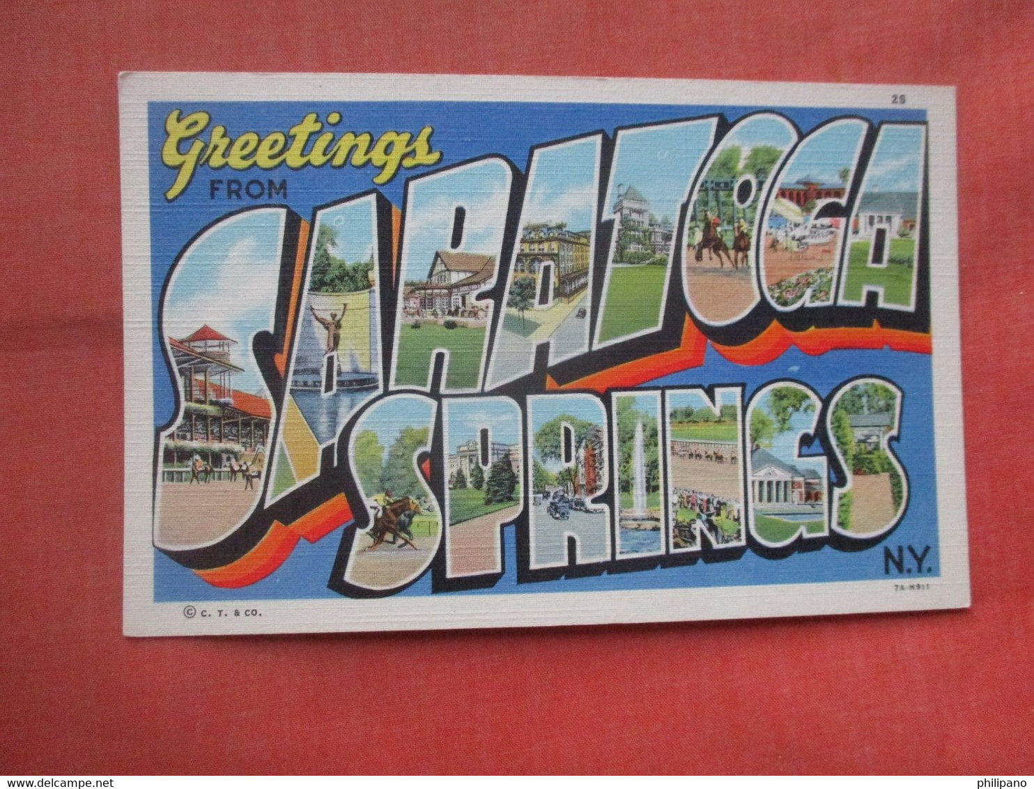 Greetings.  Saratoga Springs   New York >   Ref  5352 - Saratoga Springs