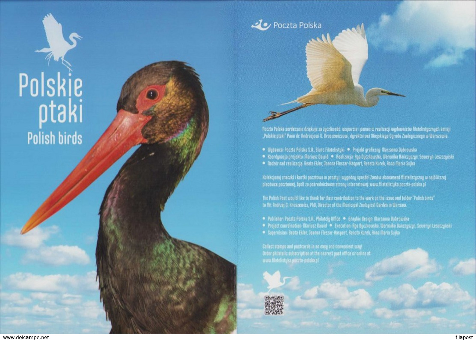 Poland 2020 Booklet / Polish Birds - White Black Stork Ciconia Heron Ardea / With Full Sheet MNH** New!!! - Feuilles Complètes