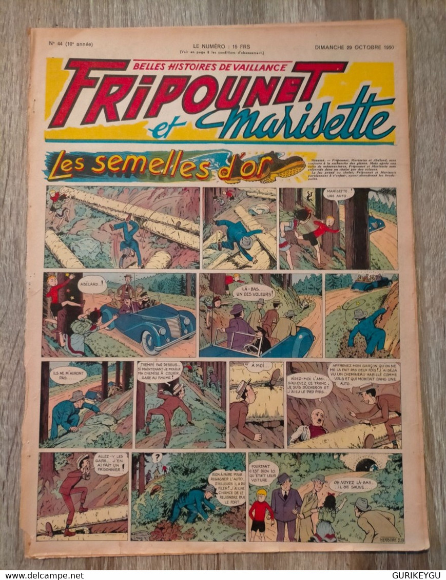 Fripounet Et Marisette N° 44   Sylvain Sylvette  29/10/1950  CUVILLIER - Sylvain Et Sylvette