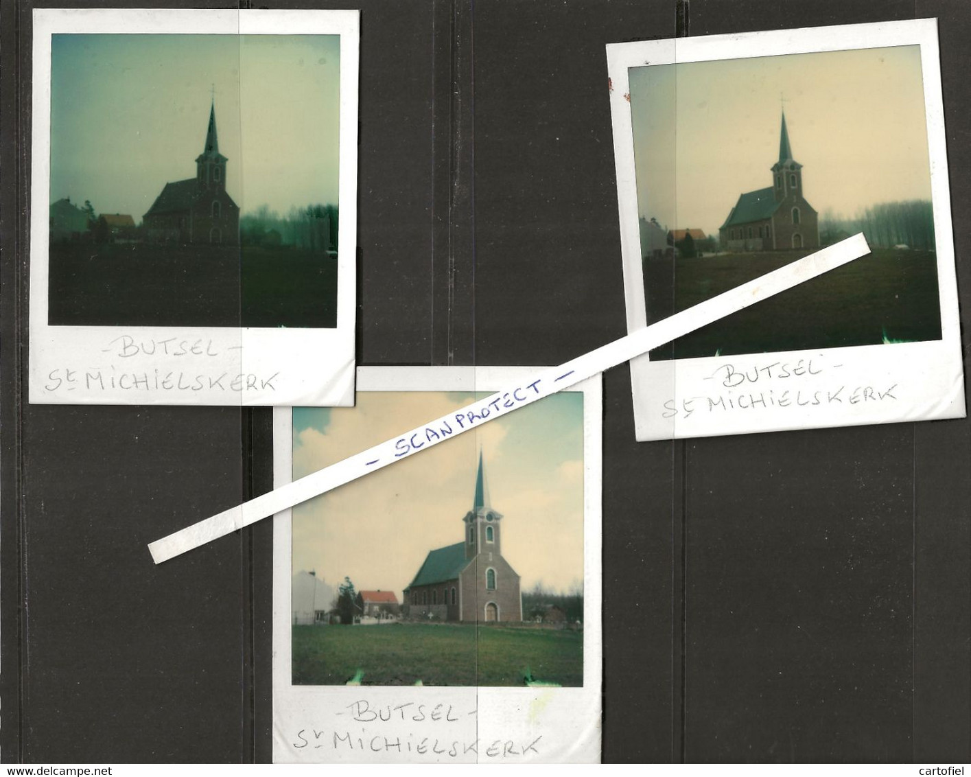 BUTSEL-SINT-MICHIELS-KERK-LOTJE-3 POLAROID-FOTOS-JAREN 70-AFM.+-9-11 CM-UNIEKE OPNAMES UIT PRIVE-ARCHIEF - Boutersem