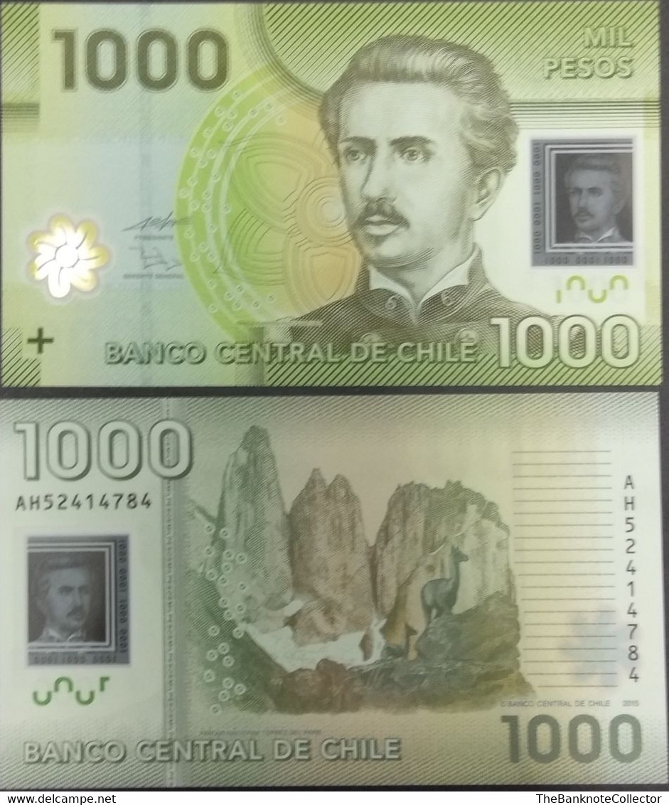 Chile 1000 Pesos 2010 Polymer Issue P161 UNC - Chili