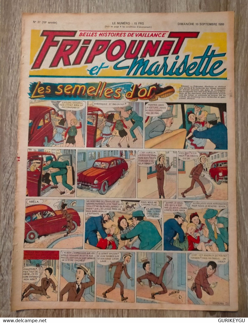 Fripounet Et Marisette N° 37   Sylvain Et  Sylvette  10/09/1950  CUVILLIER  MARTIAL - Sylvain Et Sylvette