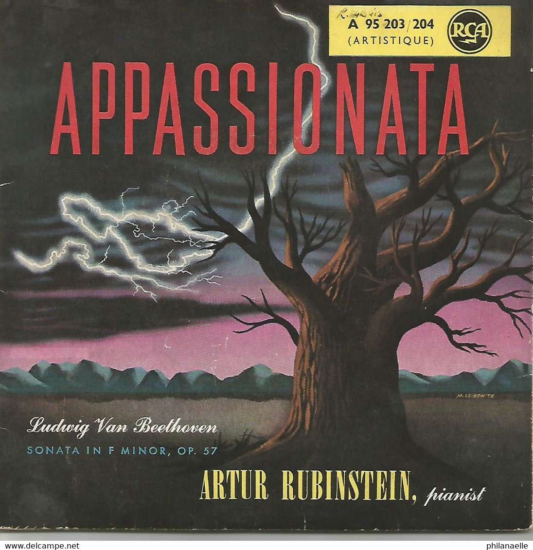 Appassionata - Arthur Rubinstein - Beethoven - Double 45 Tours - Clásica