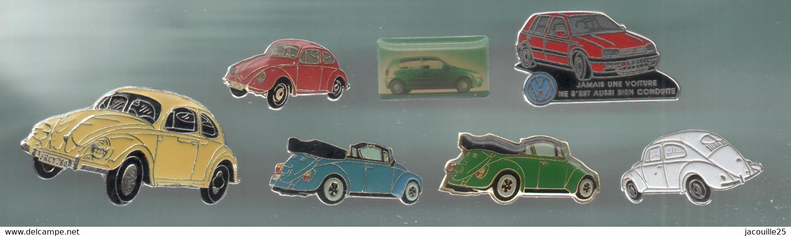 PINS PIN'S AUTO  AUTOMOBILE 729 VW VOLKSWAGEN COCCINELLE POLO CABRIOLET GOLF  LOT 7 PINS TOUS DIFFERENTS - Volkswagen