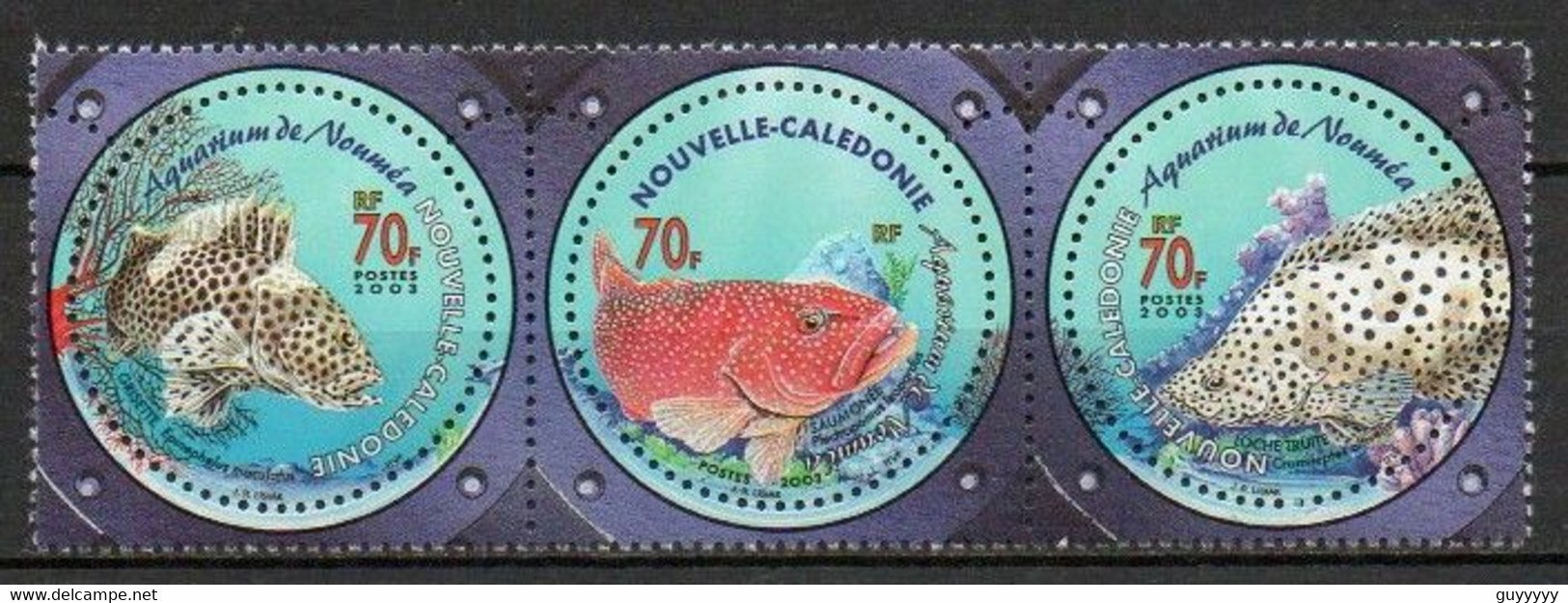 Nouvelle-Calédonie - 2003 - N° Yvert : 890 à 892 ** - Faune, Poissons, Aquarium De Nouméa - Nuovi