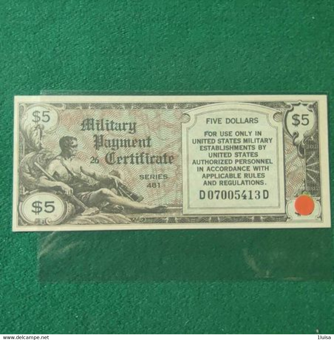 STATI UNITI 5 DOLLARS  COPY - 1951-1954 - Series 481