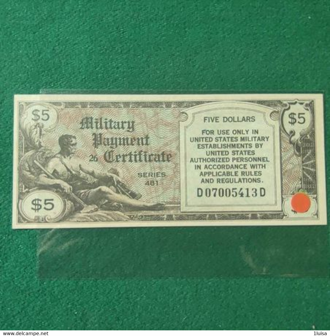 STATI UNITI 5 DOLLARS  COPY - 1951-1954 - Serie 481